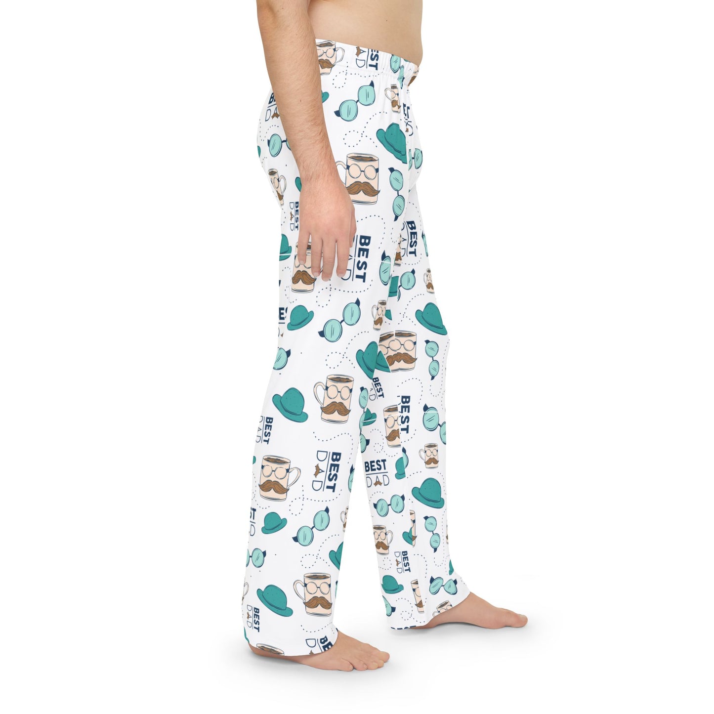 Best Dad Men's Pajama Pants, Comfy Sleepwear, Father's Day Gift, Relaxation Pants, Fun Patterned Lounge Bottoms