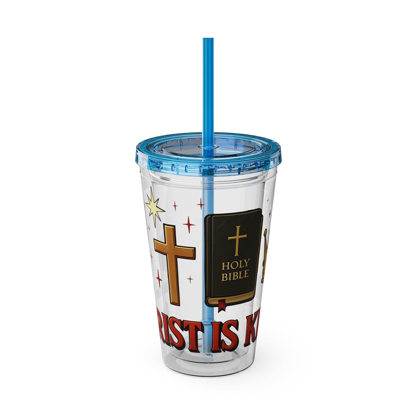 Christ is King Tumbler with Straw, 16oz