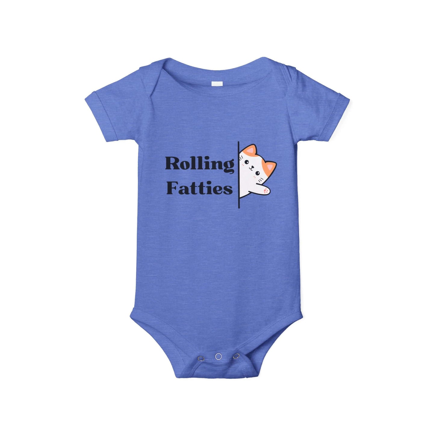 Funny Infant Jersey One Piece - "Rolling Fatties" Baby Bodysuit
