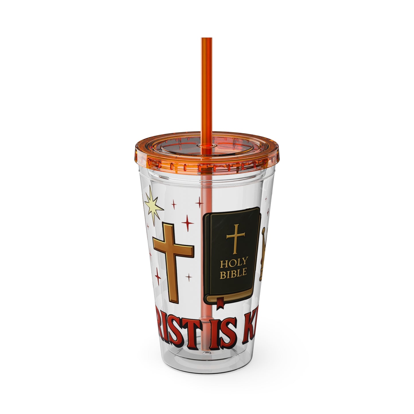 Christ is King Tumbler with Straw, 16oz