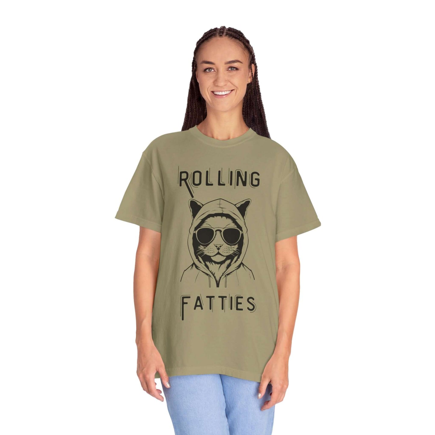 Rolling Fatties Funny Cat T-Shirt