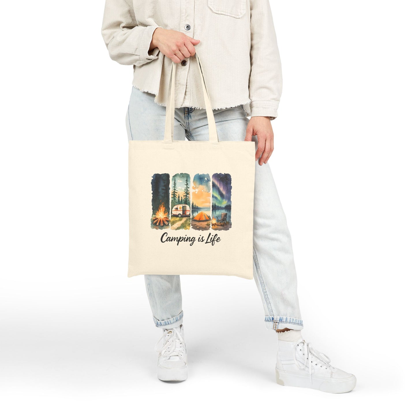 Camping is Life Tote Bag - Eco-friendly Shopping and Gift for Adventurers