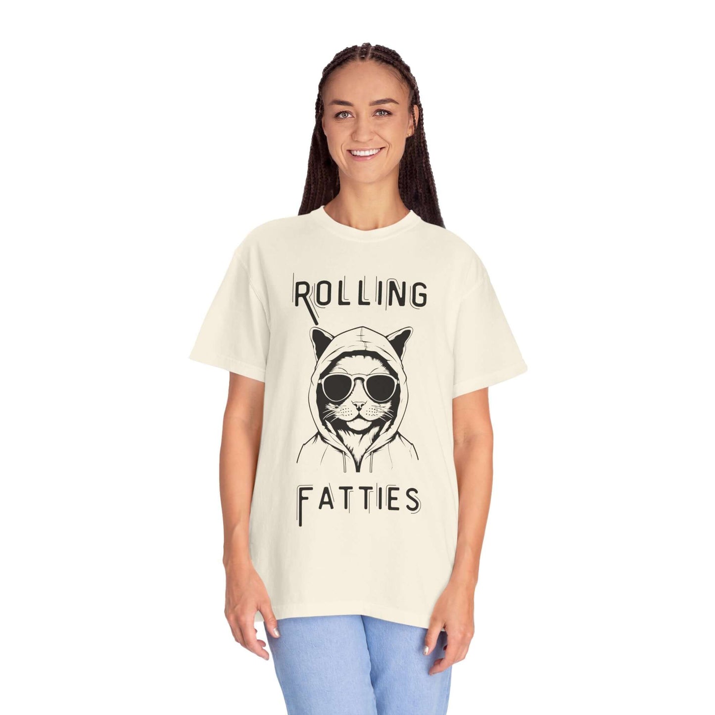 Rolling Fatties Funny Cat T-Shirt