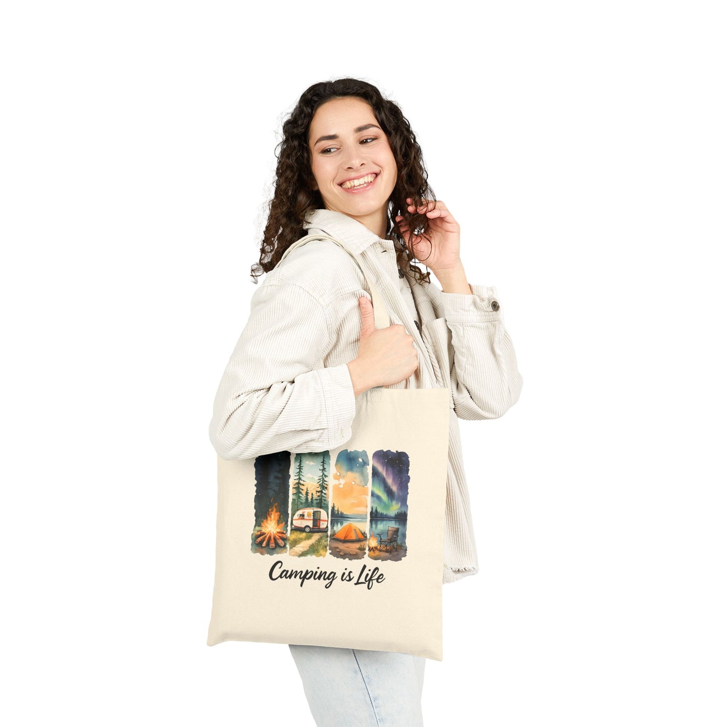 Camping is Life Tote Bag - Eco-friendly Shopping and Gift for Adventurers