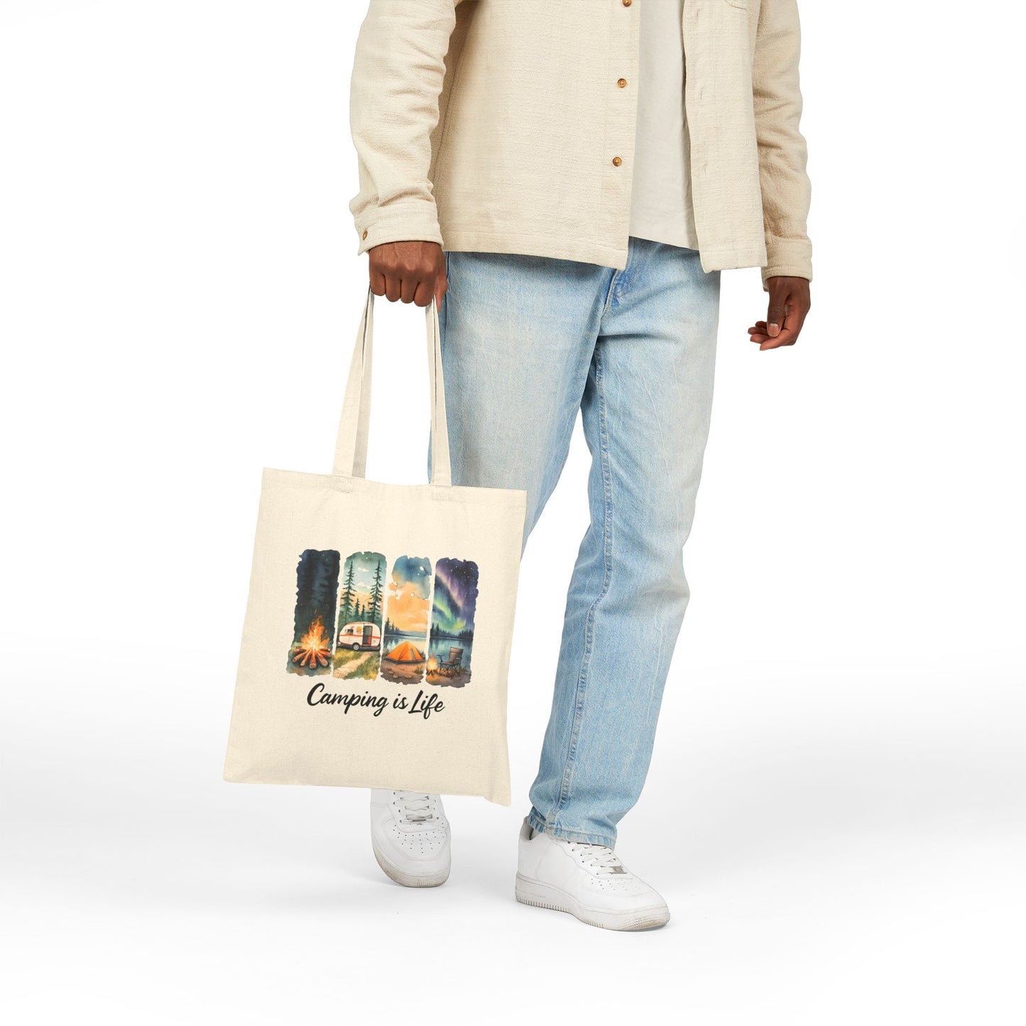 Camping is Life Tote Bag - Eco-friendly Shopping and Gift for Adventurers