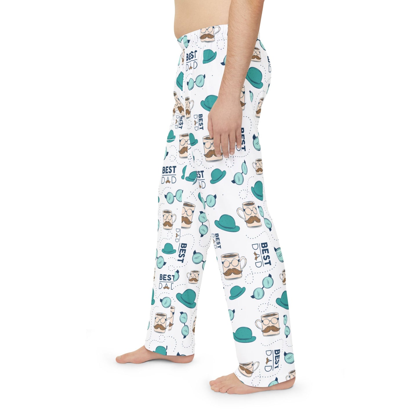 Best Dad Men's Pajama Pants, Comfy Sleepwear, Father's Day Gift, Relaxation Pants, Fun Patterned Lounge Bottoms