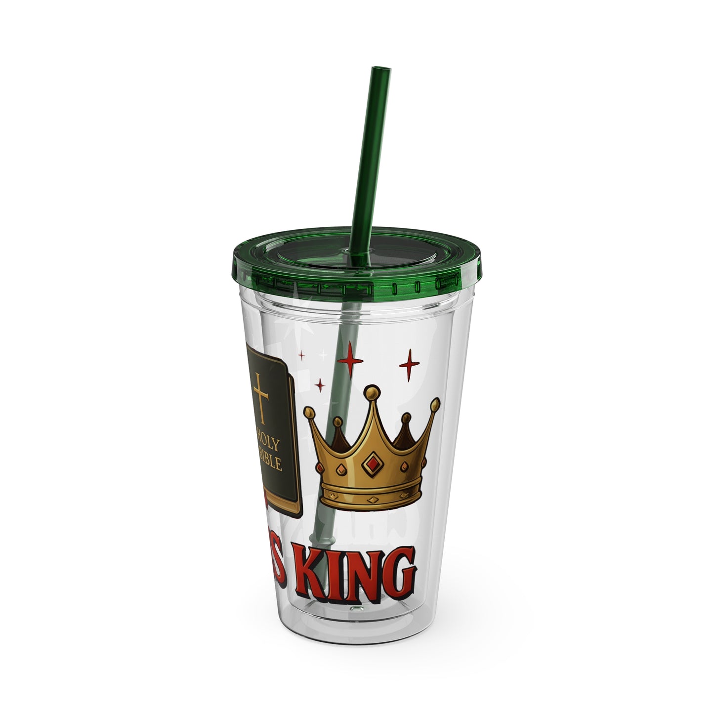 Christ is King Tumbler with Straw, 16oz
