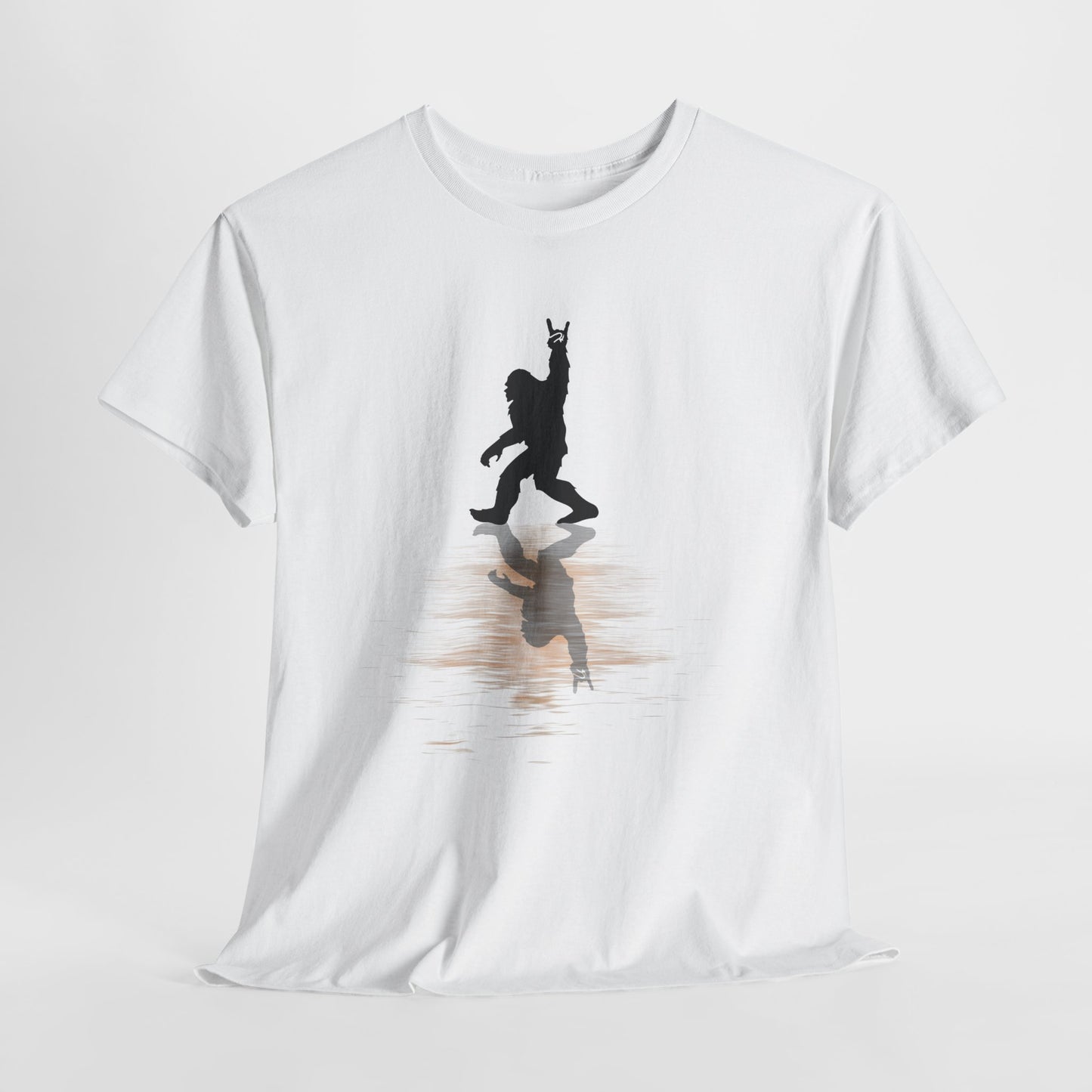 Rocking Bigfoot Cotton Tee - Music Lover Gift, Funny Sasquatch Shirt, Unique Graphic Tee, Outdoor Adventure Apparel