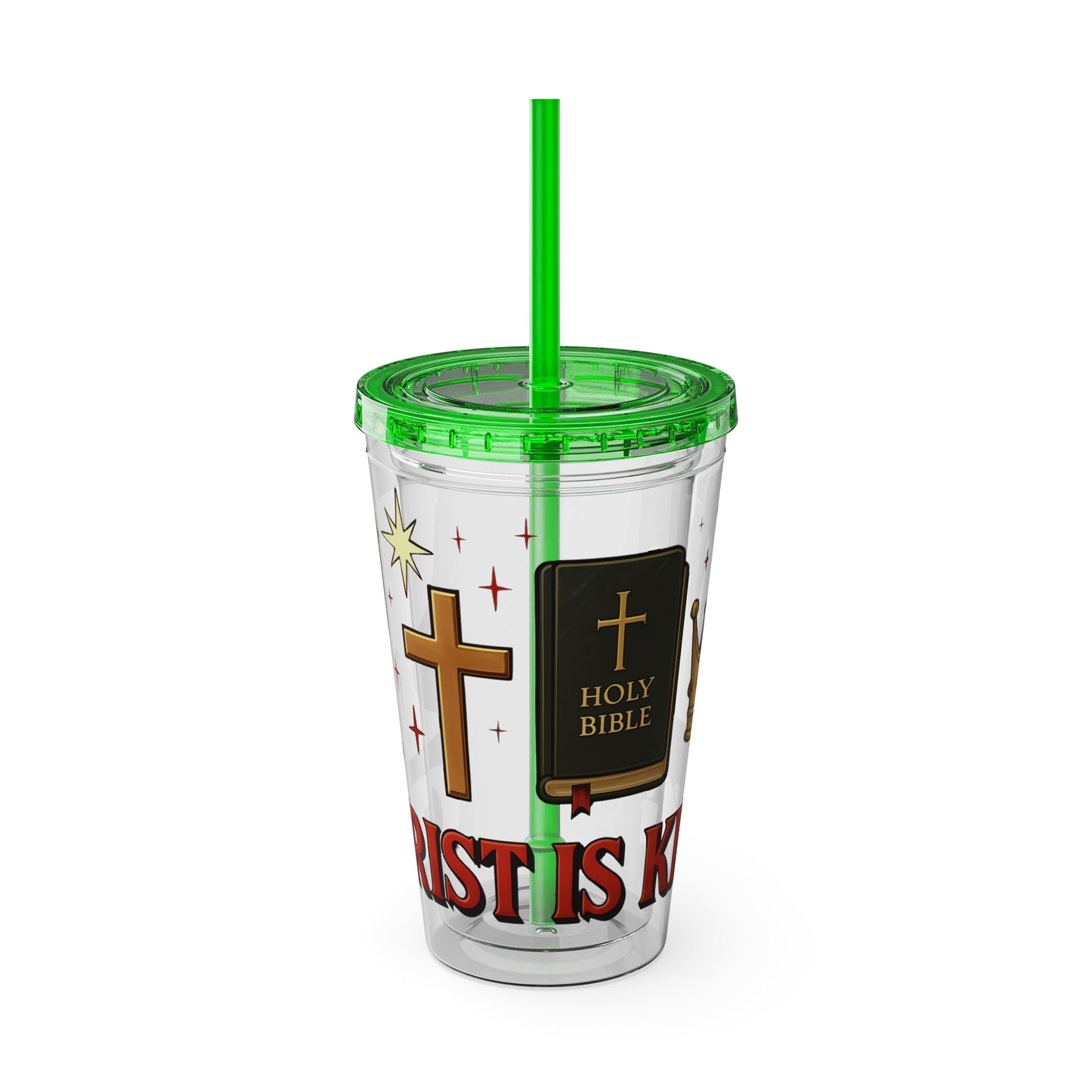 Christ is King Tumbler with Straw, 16oz