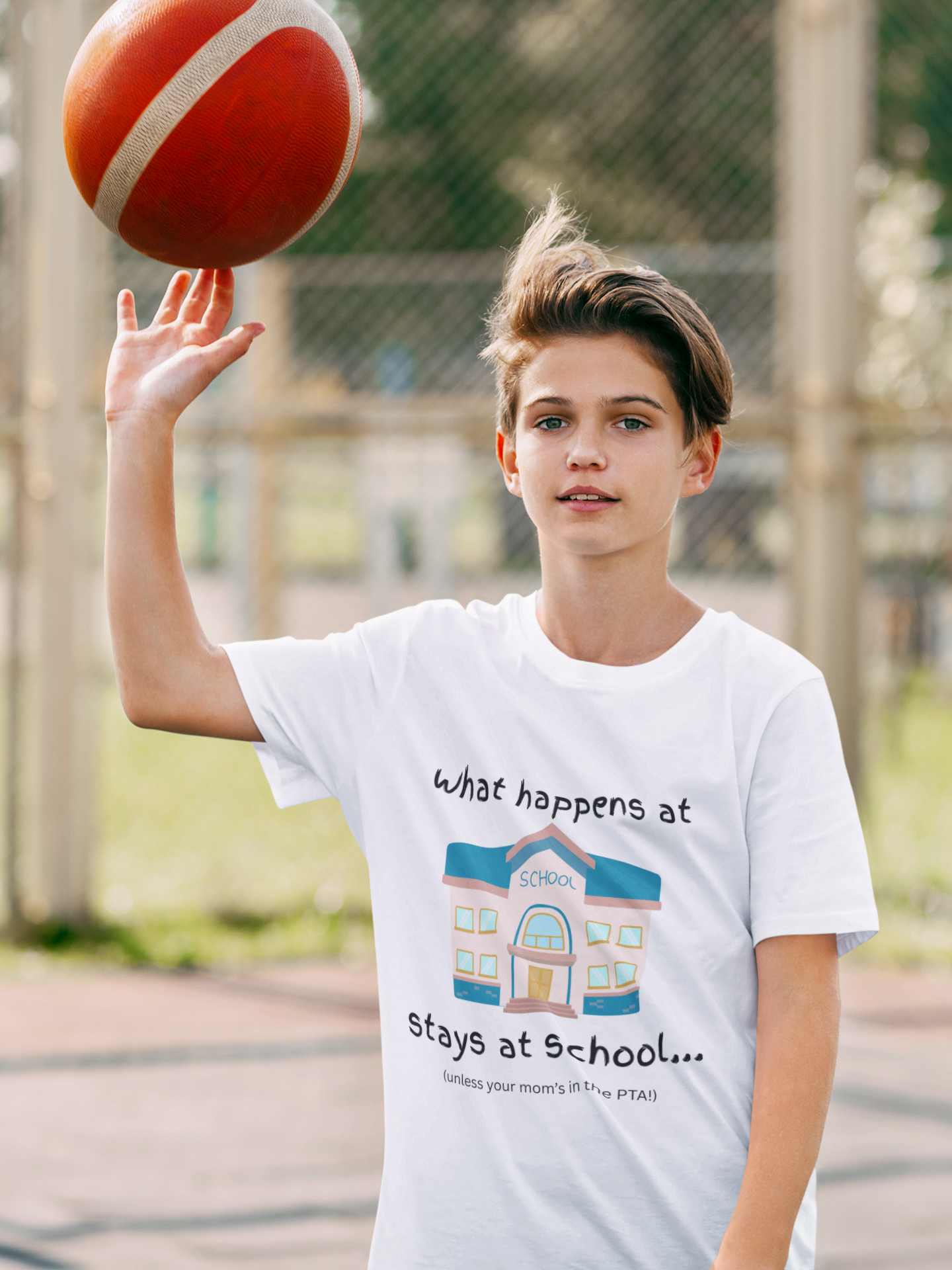 What happens at school stays at school t-shirt humor