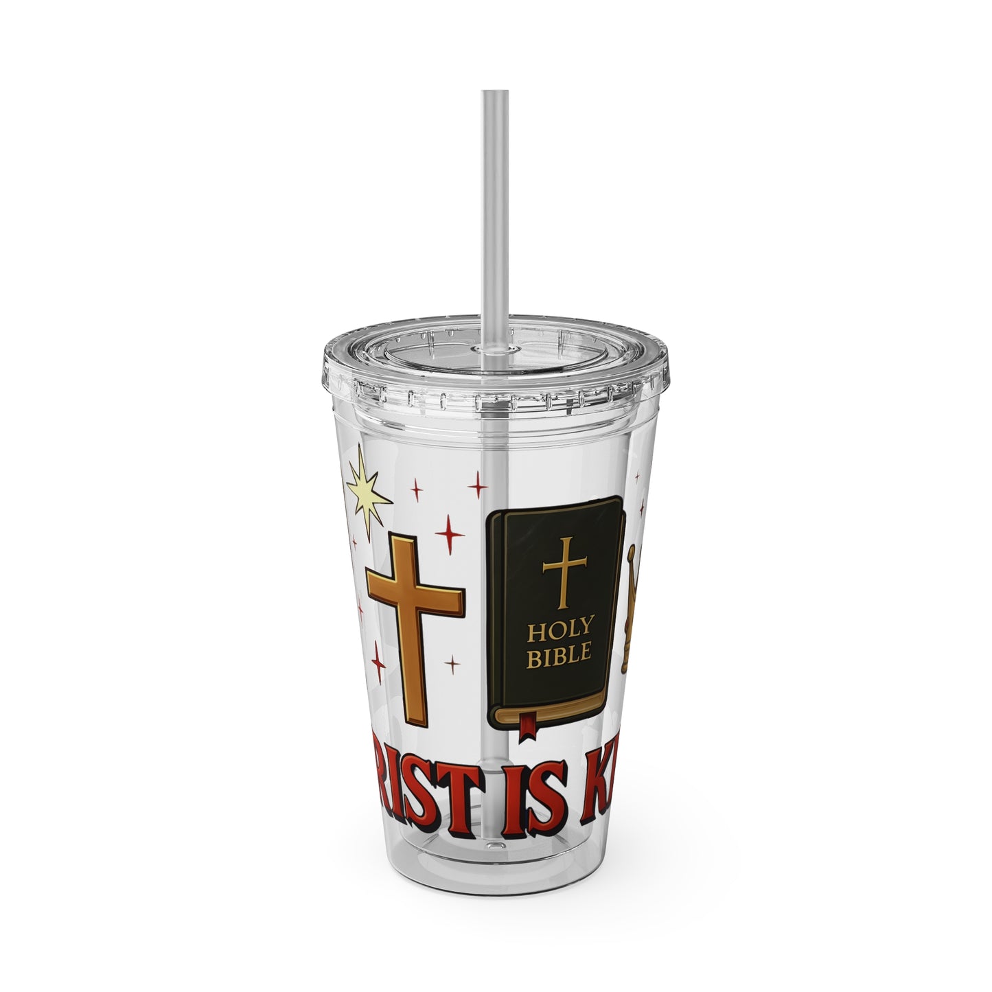 Christ is King Tumbler with Straw, 16oz