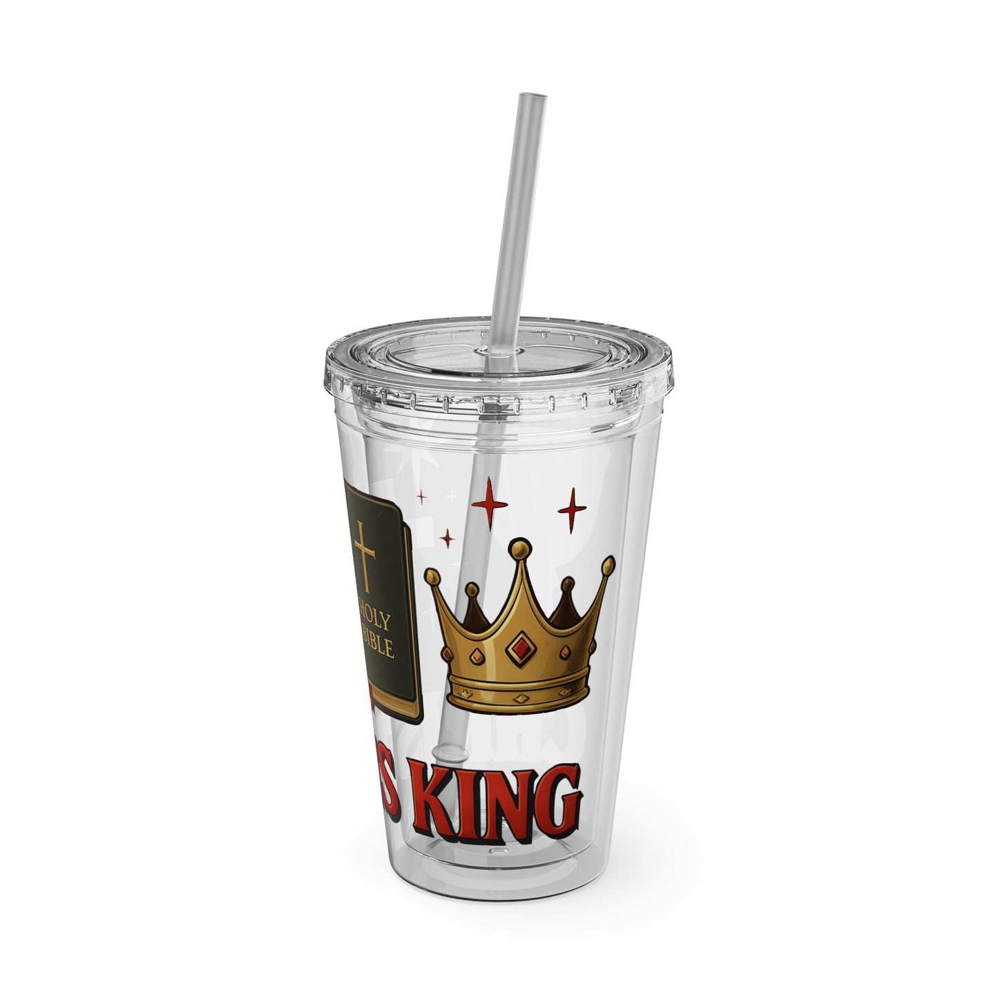 Christ is King Tumbler with Straw, 16oz