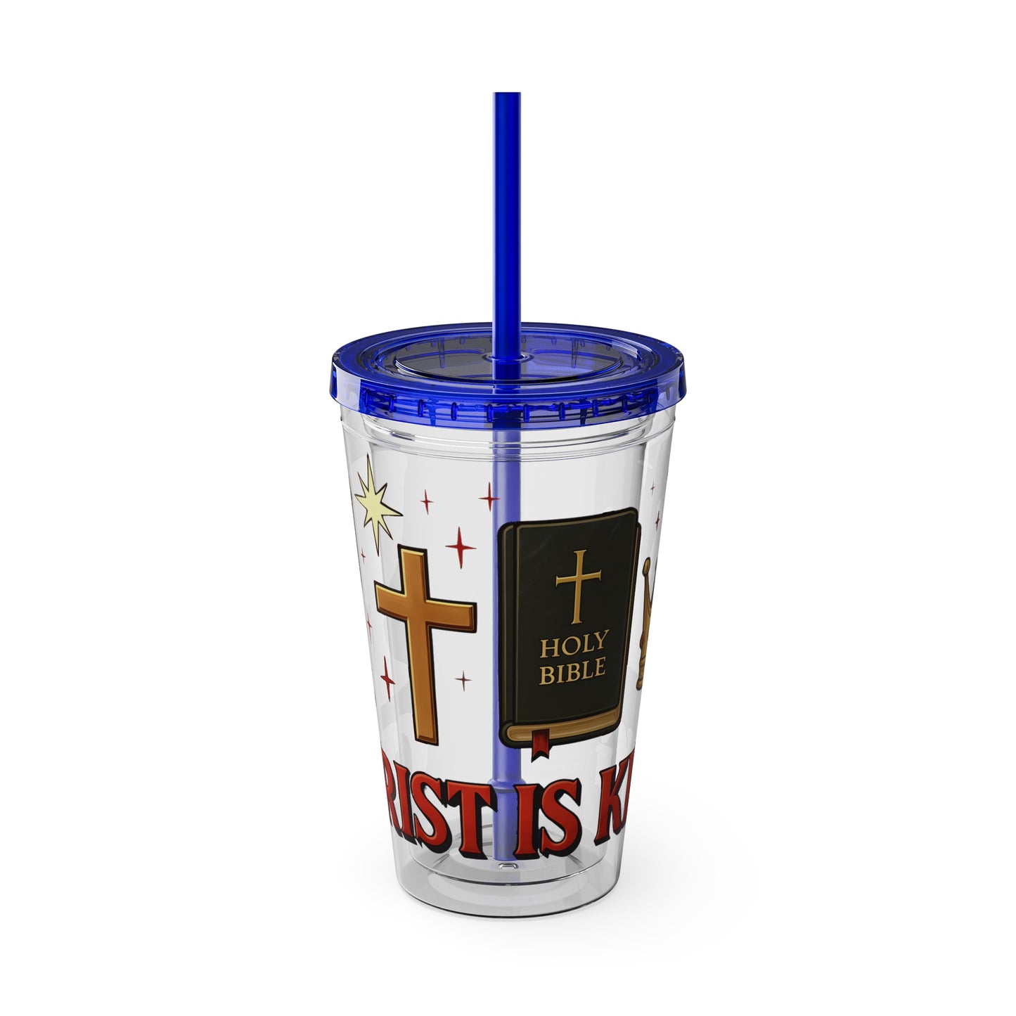 Christ is King Tumbler with Straw, 16oz