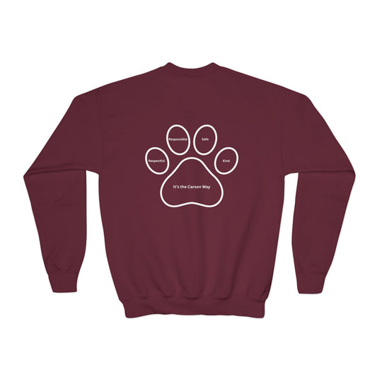 Youth Coyote Sweatshirt, Cozy Crewneck for Kids, School Spirit Apparel