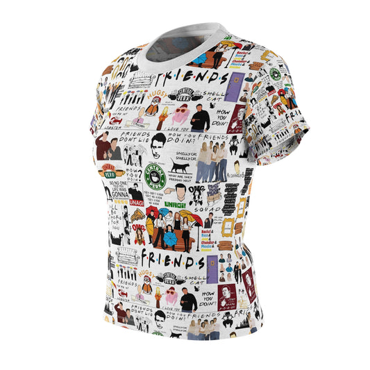 Friends TV Collage Women’s Tee All-Over Print Nostalgia Shirt