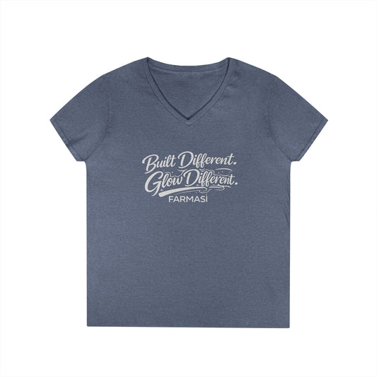 Built Different, Glow Different V-Neck T-Shirt