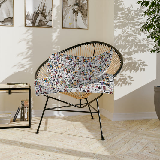 Friends Cozy Collage Velveteen Microfiber Blanket Nostalgic TV Throw for Couch Nights