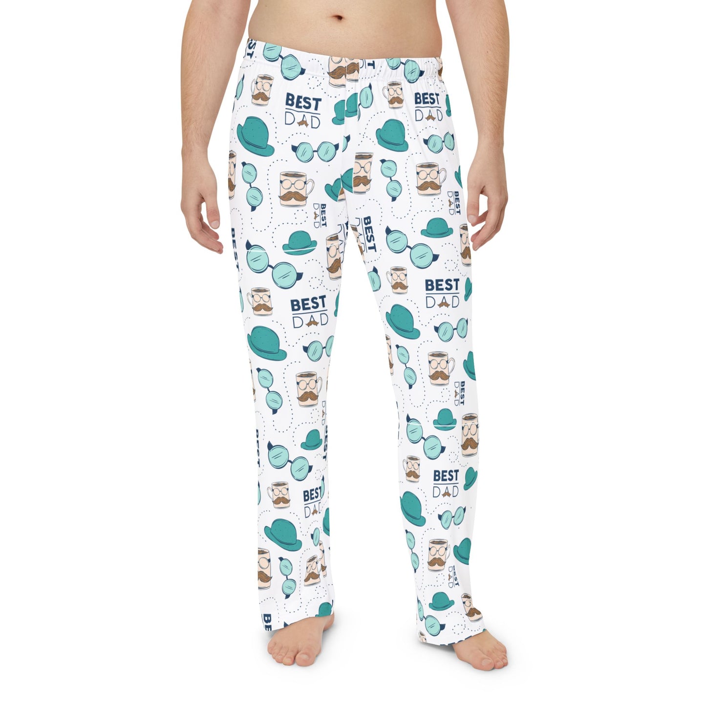 Best Dad Men's Pajama Pants, Comfy Sleepwear, Father's Day Gift, Relaxation Pants, Fun Patterned Lounge Bottoms