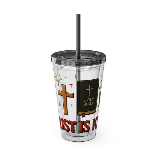 Christ is King Tumbler with Straw, 16oz