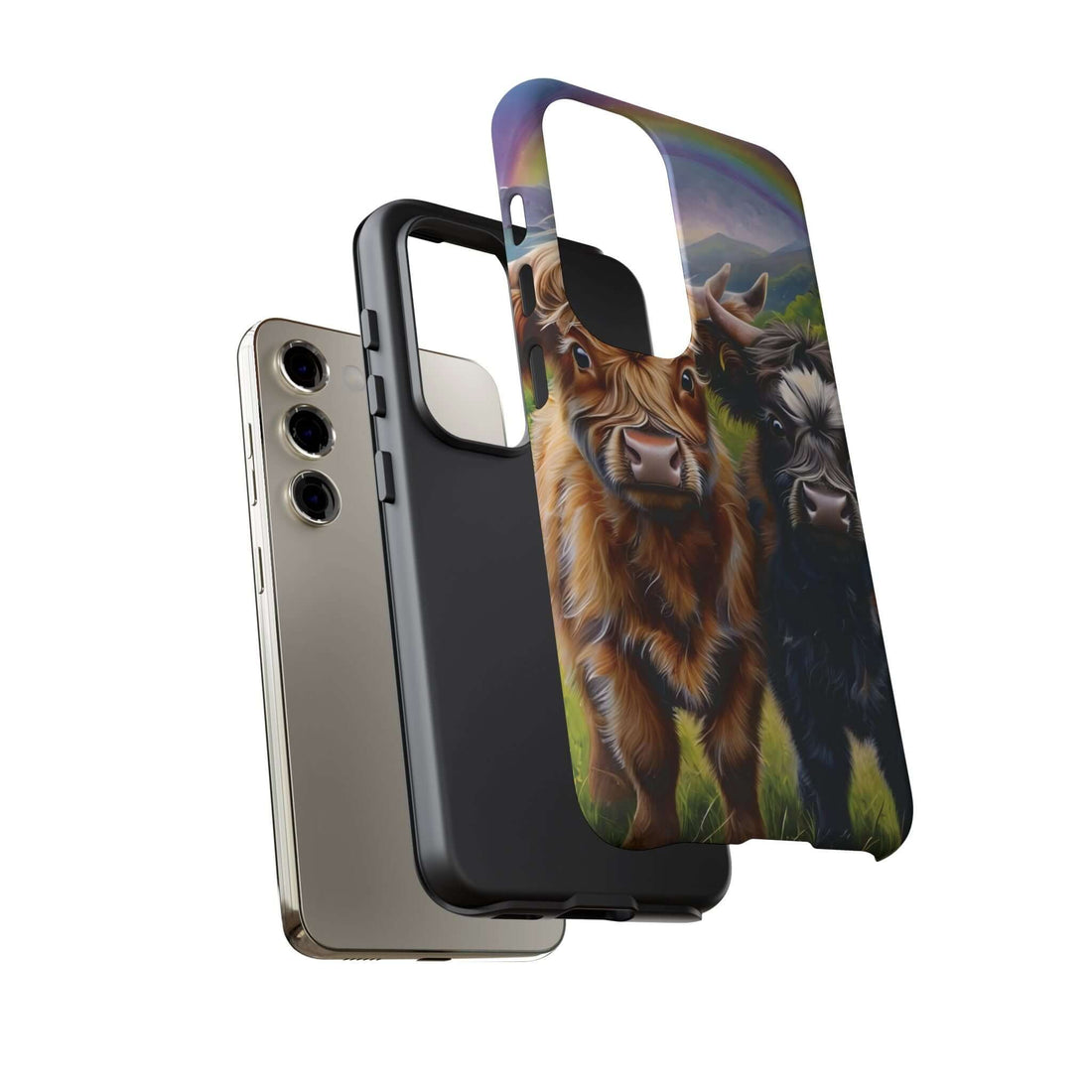 Highland Cow Tough Phone Case – Farmhouse Charm Meets Everyday Protection!