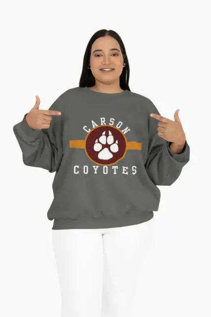 💥 New Carson Coyotes Gray Sweatshirt: Bold Spirit, Everyday Comfort! 💥