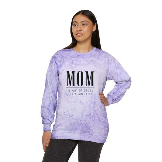 Funny "Mom is Out of Order" Sweatshirt – Perfect Gift for Tired Moms!
