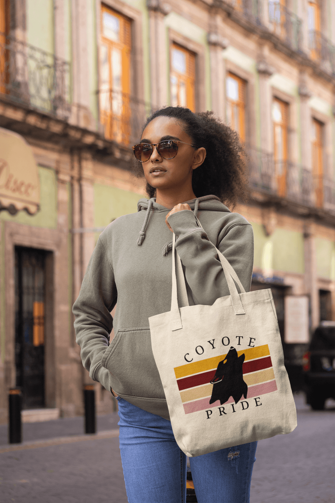 🌟 Wear Your Wild Side: "Coyote Pride" Tote Bags for Bold Spirits 🌟