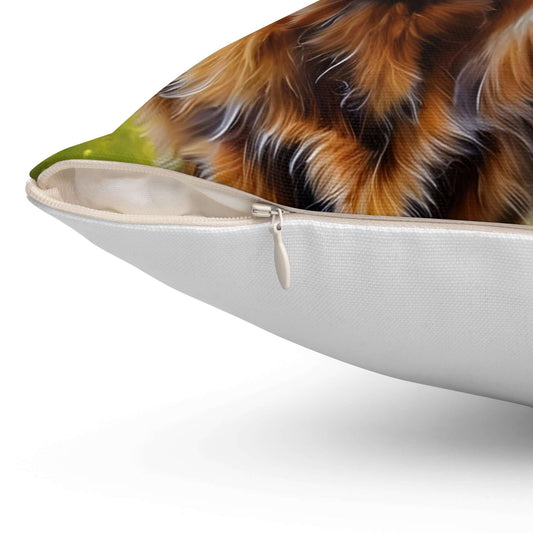 Furry Animal Print Pillow Cover – Cozy Meets Wild