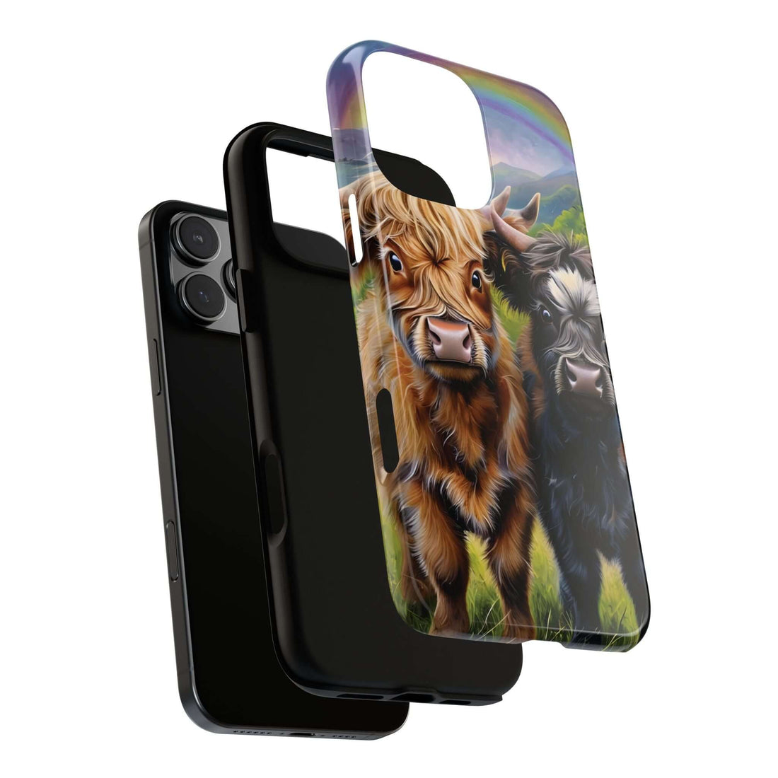 Double the Protection, Double the Charm: Highland Cow Phone Case