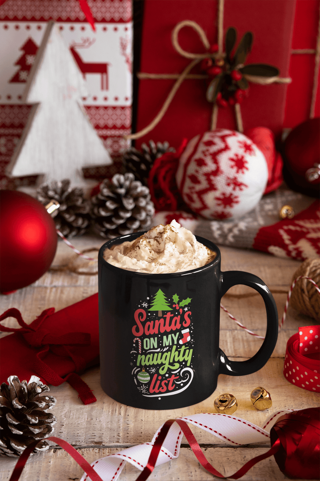 Stay Cozy with Our Santa’s Naughty List Mug This Christmas!