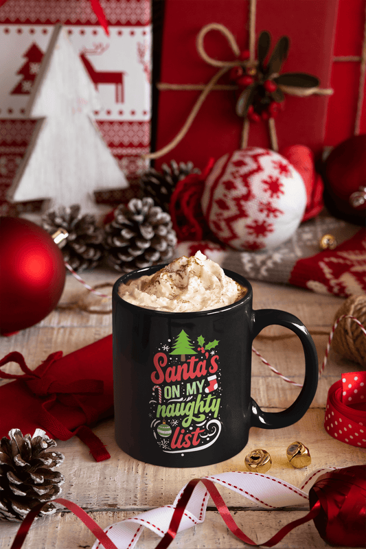 Stay Cozy with Our Santa’s Naughty List Mug This Christmas!