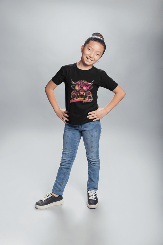 Cute Kids Halloween Shirt – Highland Cow Fall Vibes
