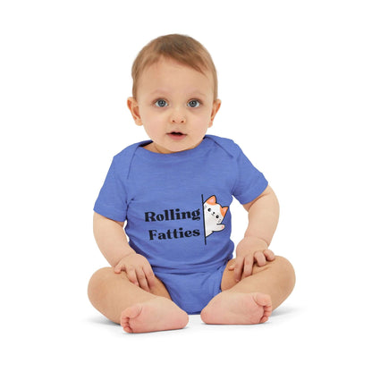 Funny Infant Jersey One Piece - "Rolling Fatties" Baby Bodysuit
