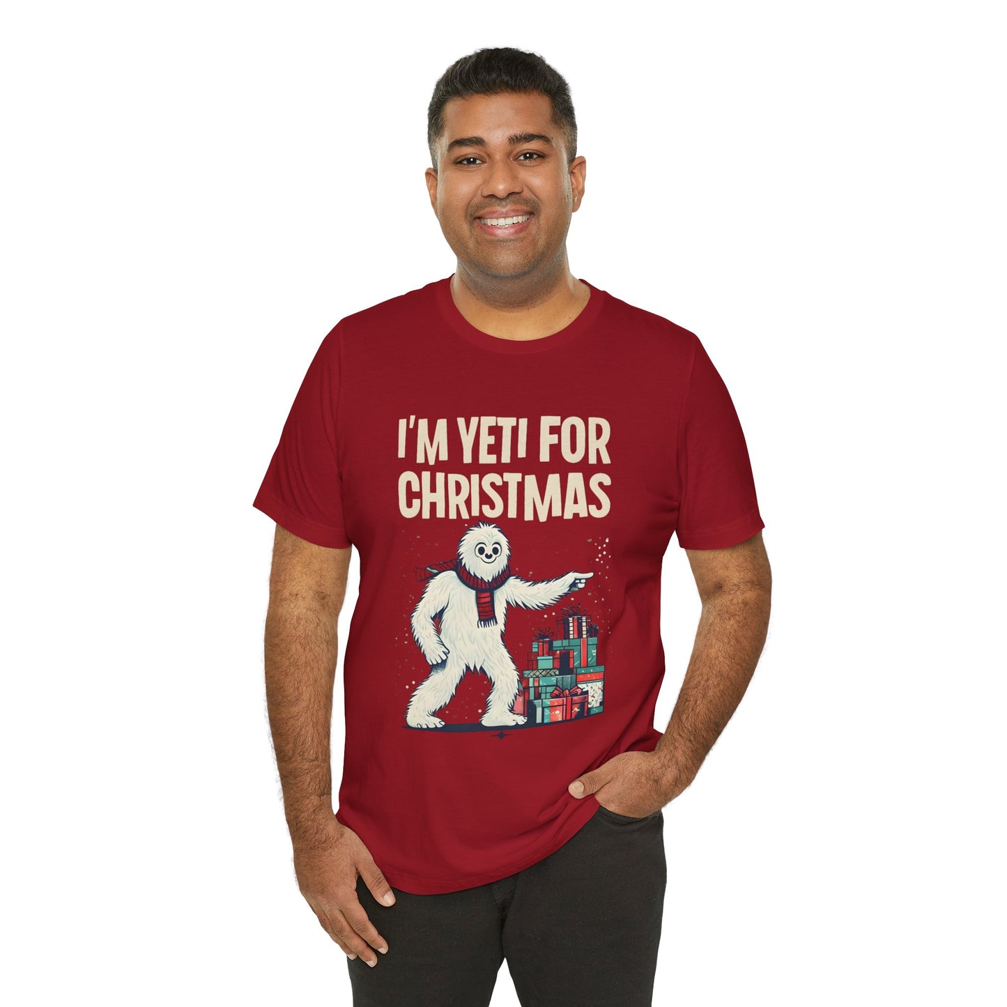 Funny Christmas T-Shirt | I’m Yeti For Christmas Tee | Holiday Pun Shirt | Cute Winter Graphic Tee | Festive Unisex Top