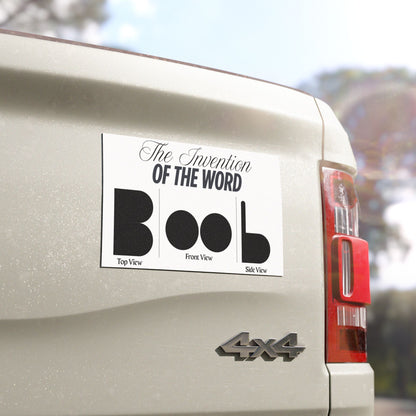 Humorous Car Magnet - The Invention of the Word 'Boob'
