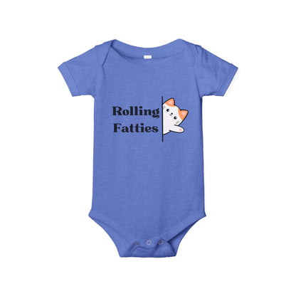 Funny Infant Jersey One Piece - "Rolling Fatties" Baby Bodysuit