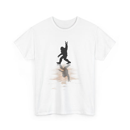 Rocking Bigfoot Cotton Tee - Music Lover Gift, Funny Sasquatch Shirt, Unique Graphic Tee, Outdoor Adventure Apparel