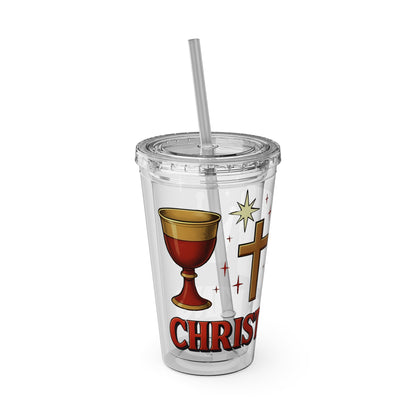 Christ is King Tumbler with Straw, 16oz