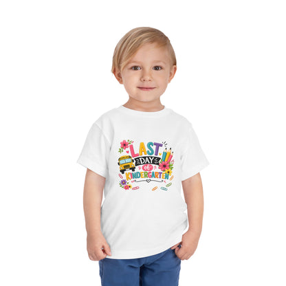 Last Day of Kindergarten Tee – Cute School Bus & Floral Back-to-School Shirt