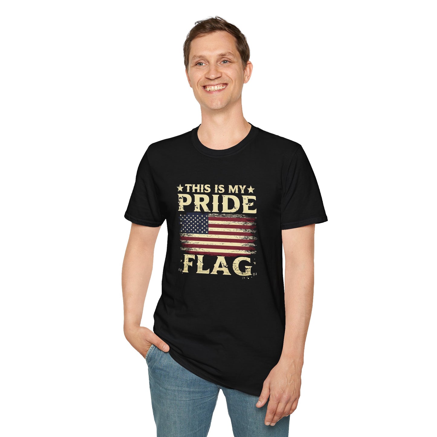 US Flag Pride T-Shirt - Unisex Softstyle - Casual Wear - Gift Ideas