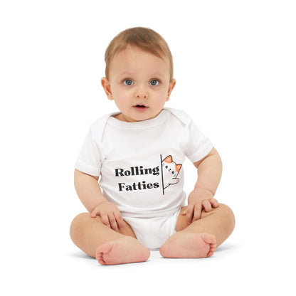 Funny Infant Jersey One Piece - "Rolling Fatties" Baby Bodysuit