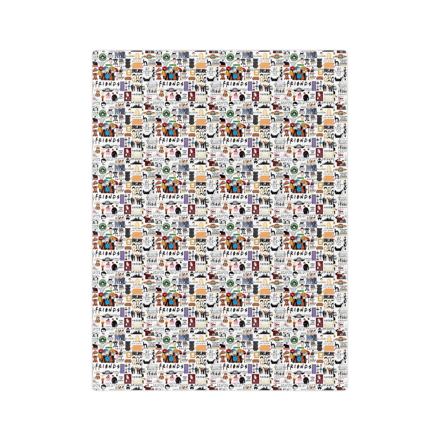 Friends Cozy Collage Velveteen Microfiber Blanket Nostalgic TV Throw for Couch Nights