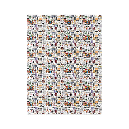 Friends Cozy Collage Velveteen Microfiber Blanket Nostalgic TV Throw for Couch Nights
