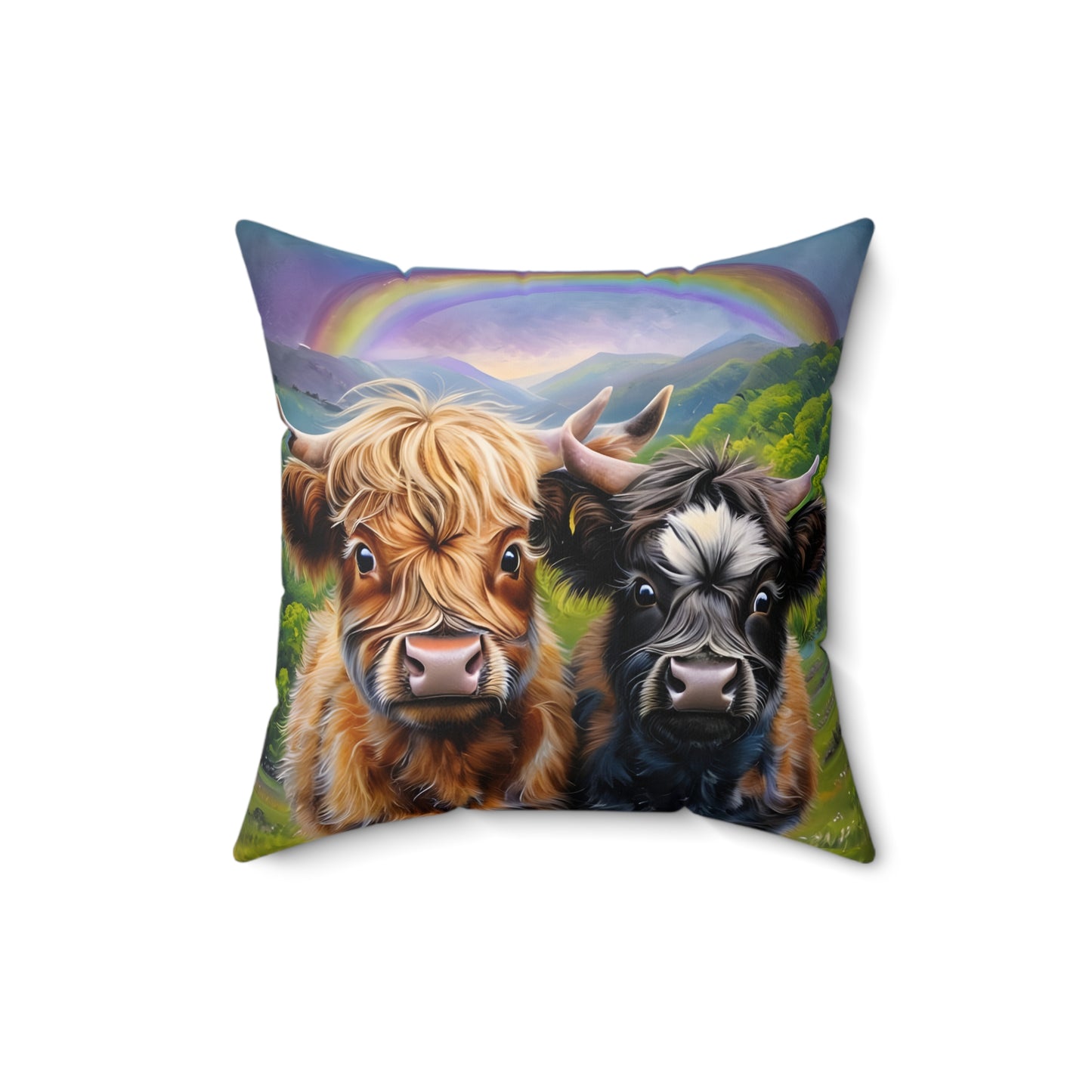 Highland Cow Square Pillow