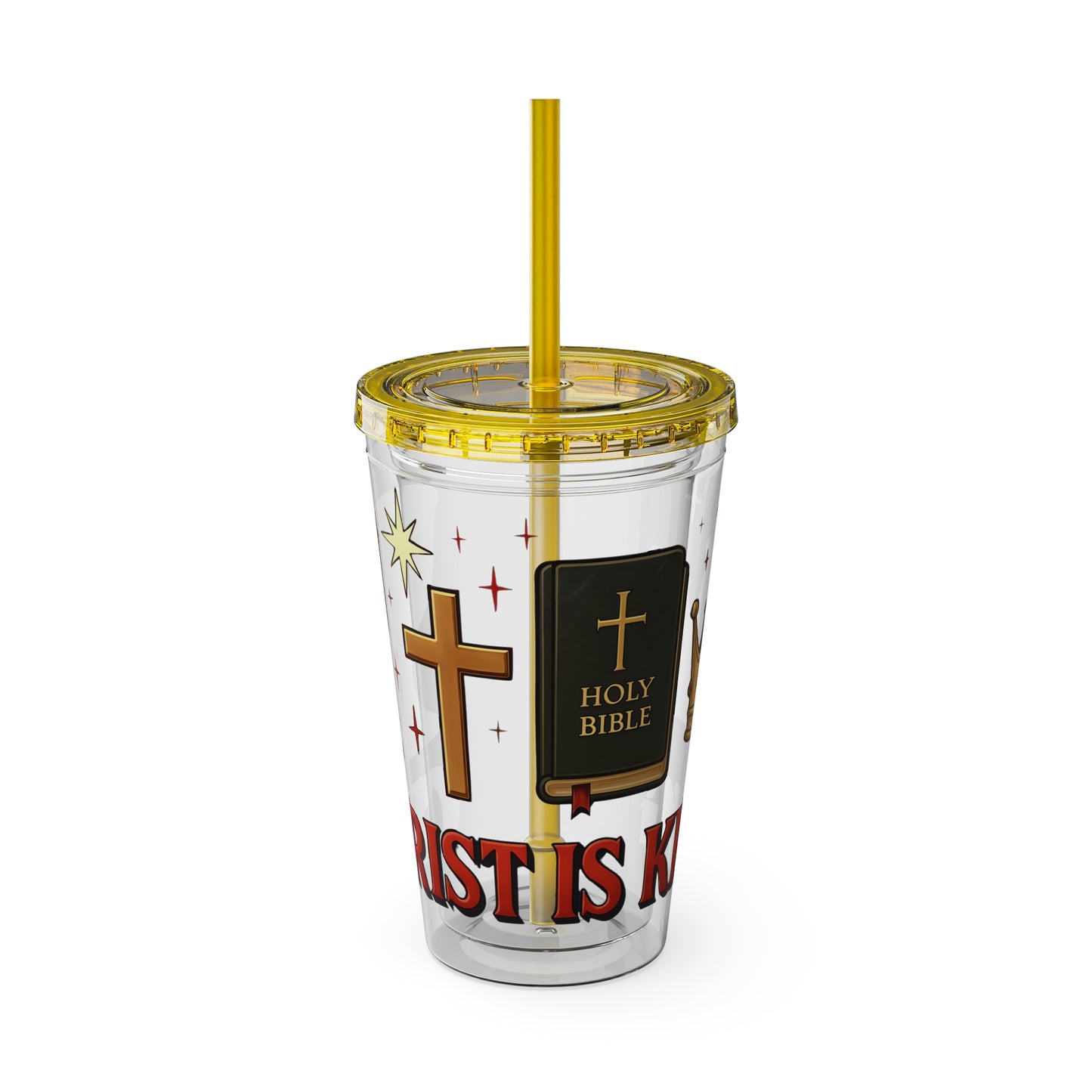 Christ is King Tumbler with Straw, 16oz