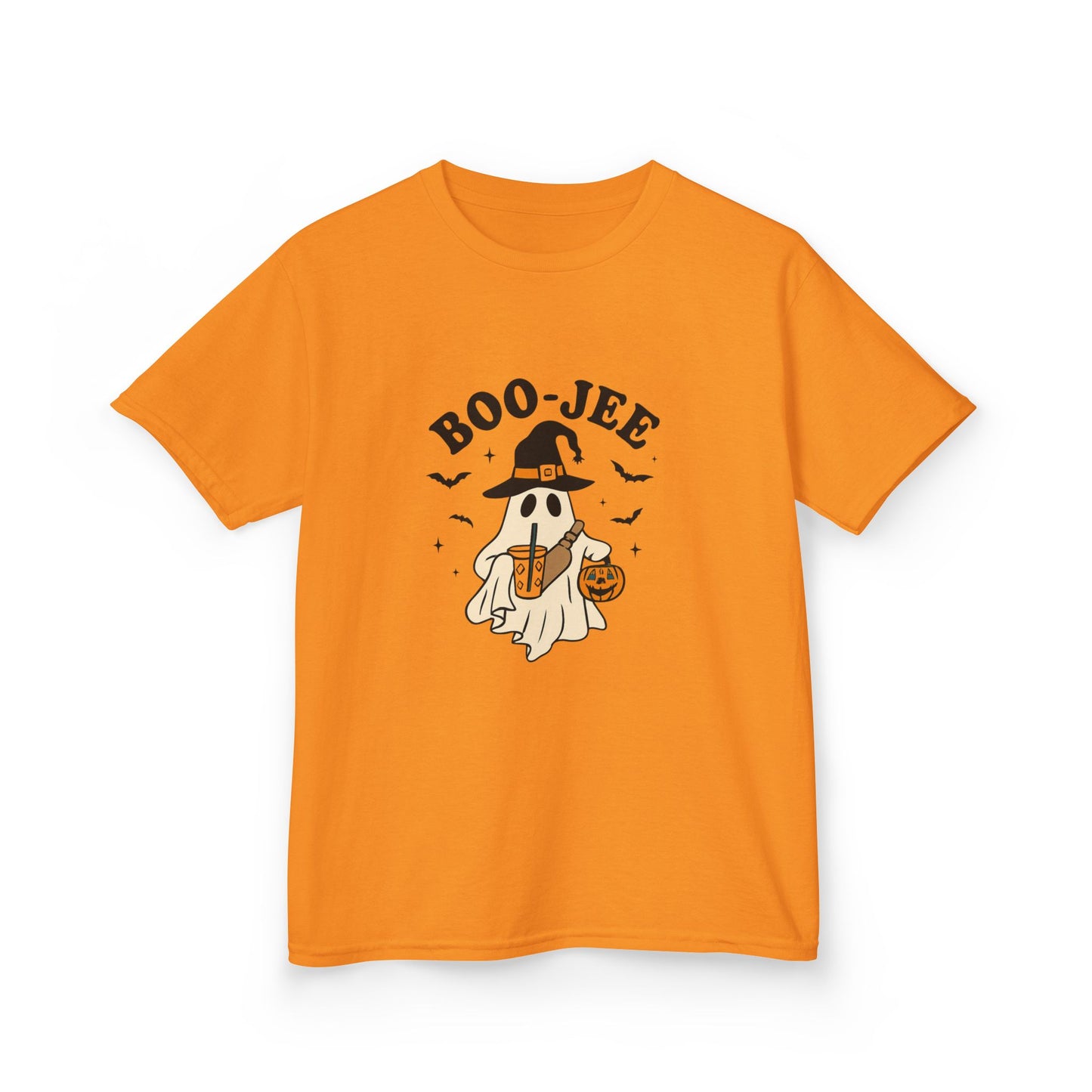 Kids Halloween T-shirt, Cute 'Boo' Graphic Tee, Fun Halloween Shirt for Kids, Spooky Kids Apparel