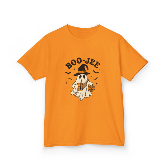 Kids Halloween T-shirt, Cute 'Boo' Graphic Tee, Fun Halloween Shirt for Kids, Spooky Kids Apparel