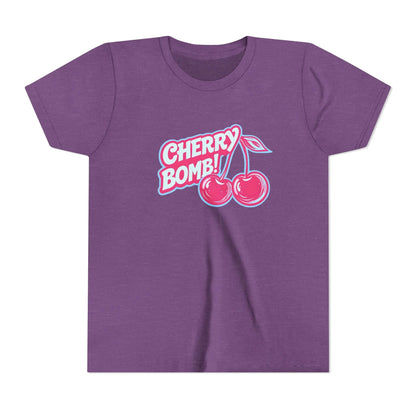 Youth Cherry Bomb Graphic Tee - Fun Summer Shirt