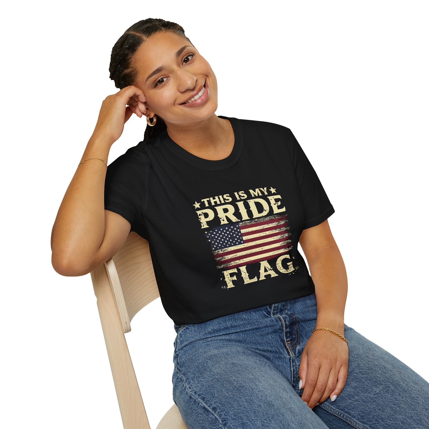 US Flag Pride T-Shirt - Unisex Softstyle - Casual Wear - Gift Ideas