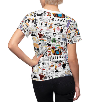 Friends TV Collage Women’s Tee All-Over Print Nostalgia Shirt